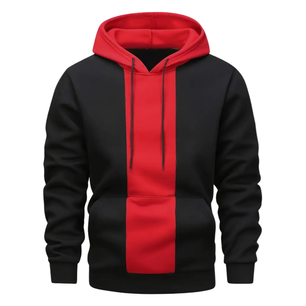 Men's Two-Tone Hoodie with Adjustable Hood