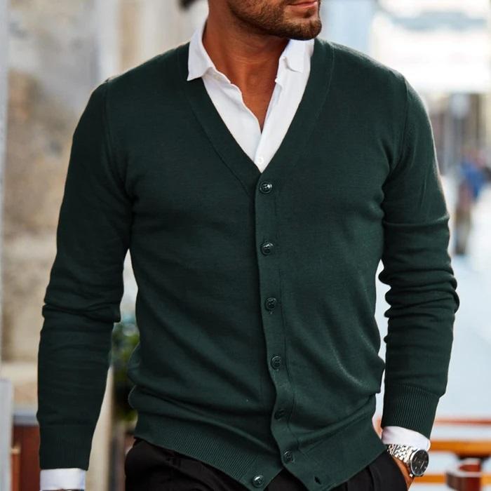 Men's V-Neck Casual Cardigan for Stylish Comfort