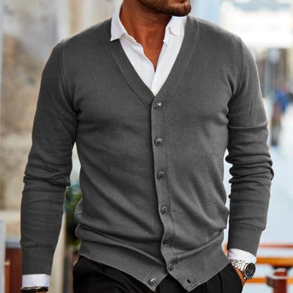 Men's V-Neck Casual Cardigan for Stylish Comfort