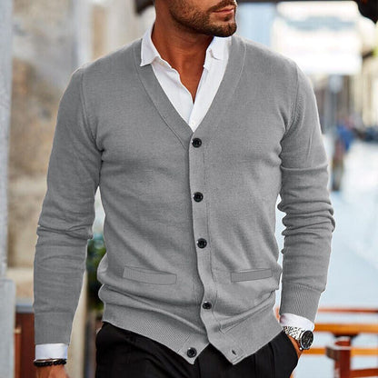 Men's V-Neck Casual Cardigan for Stylish Comfort