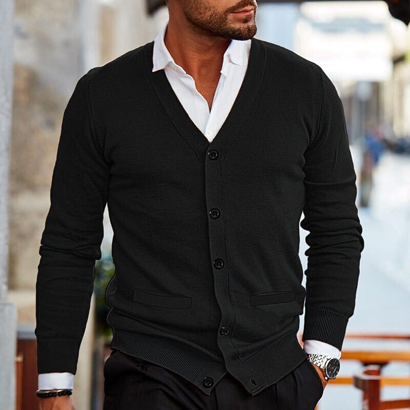 Men's V-Neck Casual Cardigan for Stylish Comfort