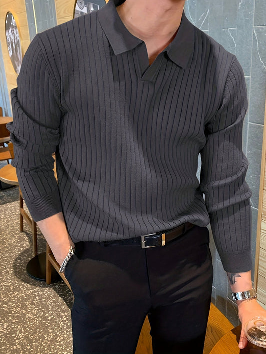 Men's V-Neck Knit Sweater