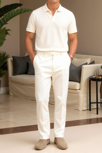 Men's V-Neck Short Sleeve Polo Shirt