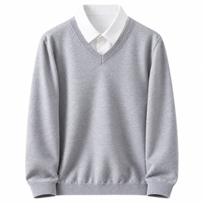 Men's V-Neck Sweater Classic Straight Fit