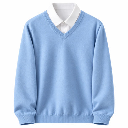Men's V-Neck Sweater Classic Straight Fit