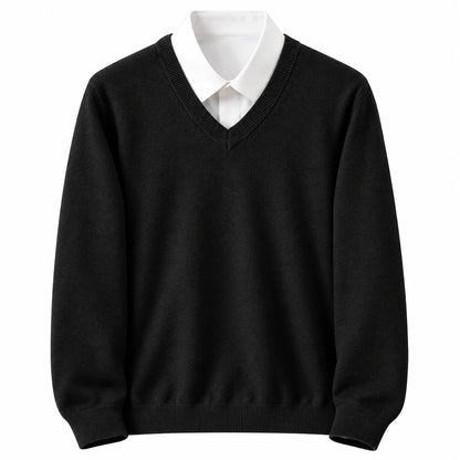 Men's V-Neck Sweater Classic Straight Fit