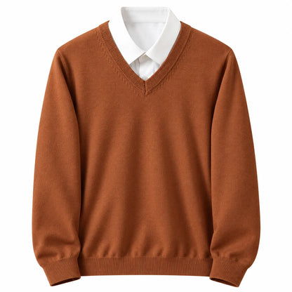 Men's V-Neck Sweater Classic Straight Fit