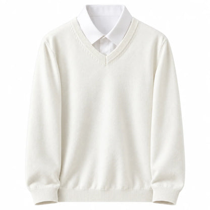 Men's V-Neck Sweater Classic Straight Fit