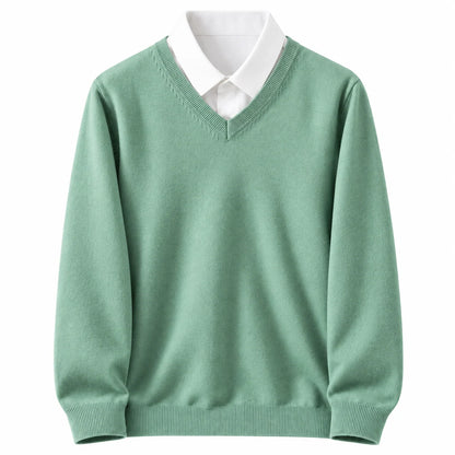 Men's V-Neck Sweater Classic Straight Fit