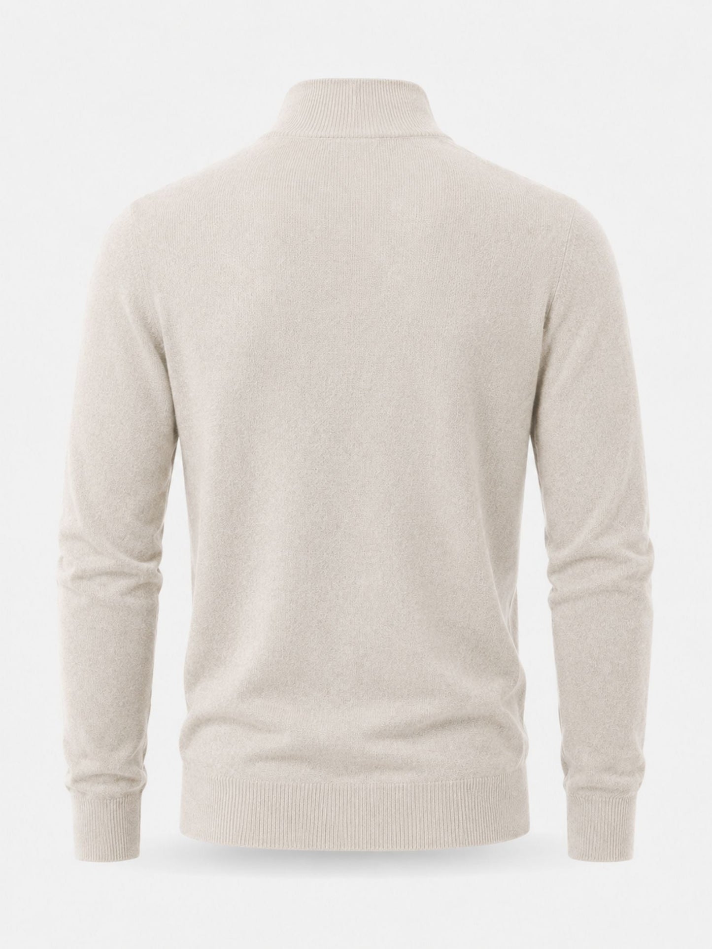 Men's V-Neck Sweater with Zipper Detail