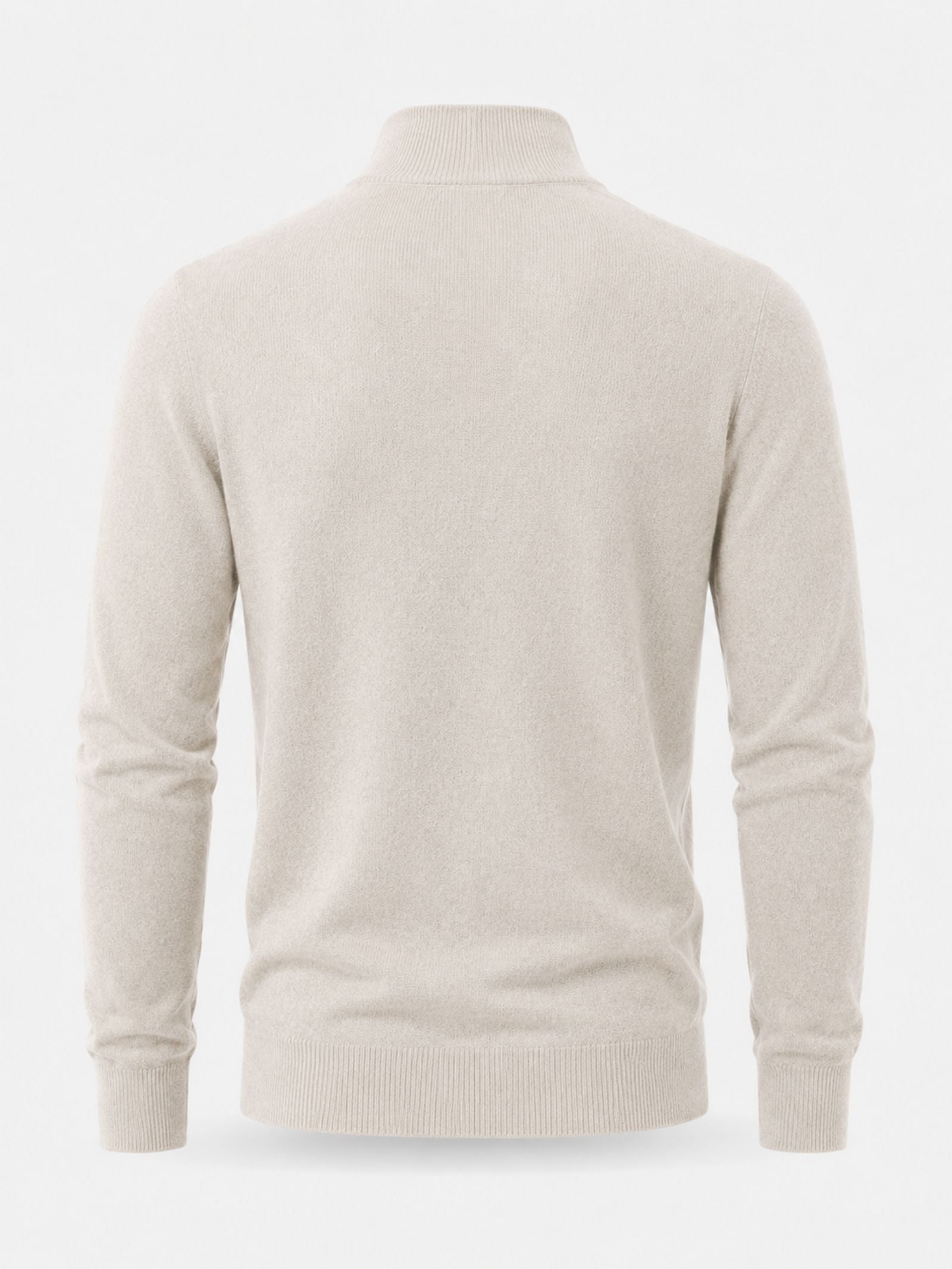 Men's V-Neck Sweater with Zipper Detail