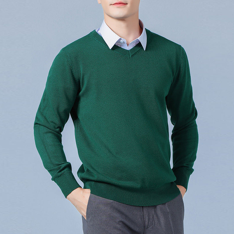 Men's V-neck Long Sleeve Sweatshirt