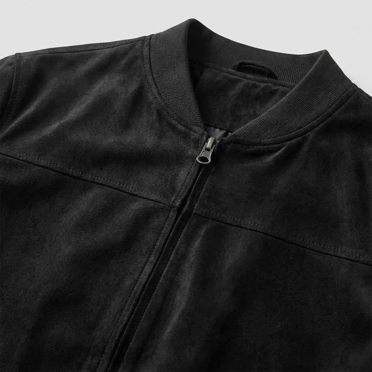 Men's Velvet Bomber Jacket with Zipper