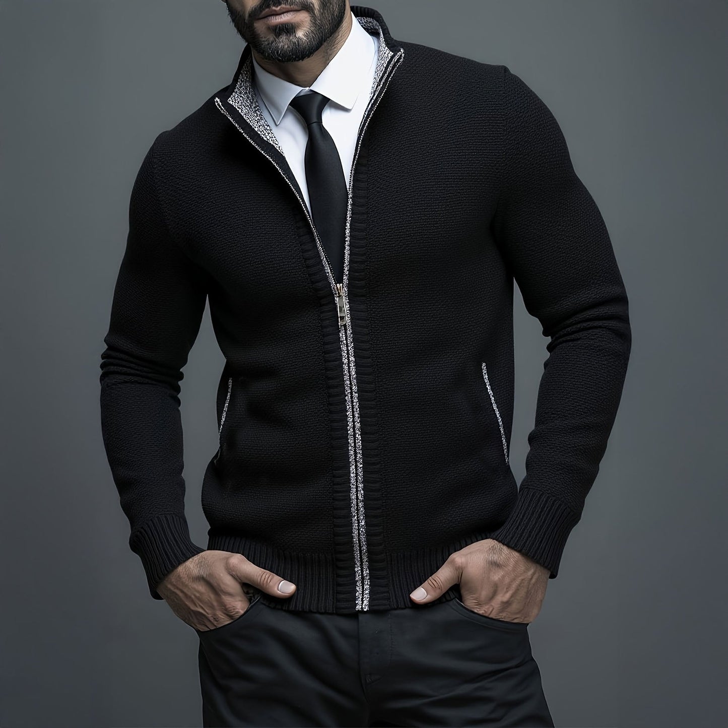 Men's Vest with Zipper - Slim Fit Stylish Layer