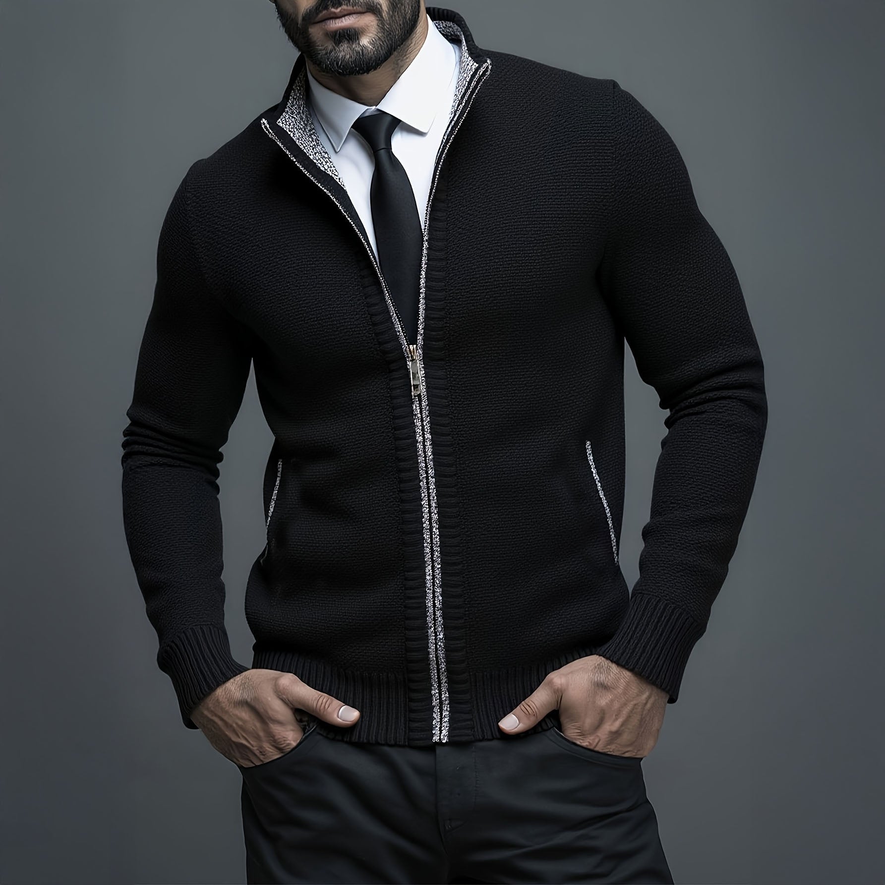 Men's Vest with Zipper - Slim Fit Stylish Layer