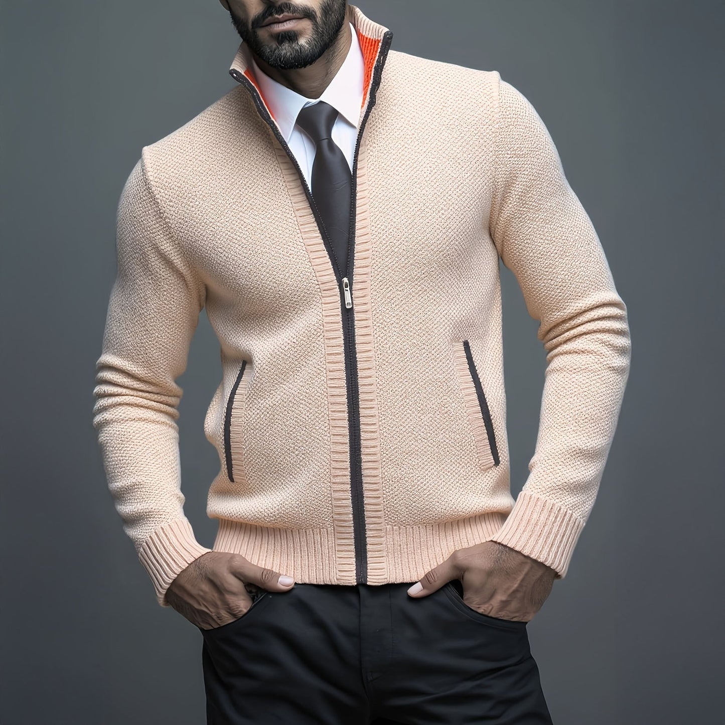 Men's Vest with Zipper - Slim Fit Stylish Layer