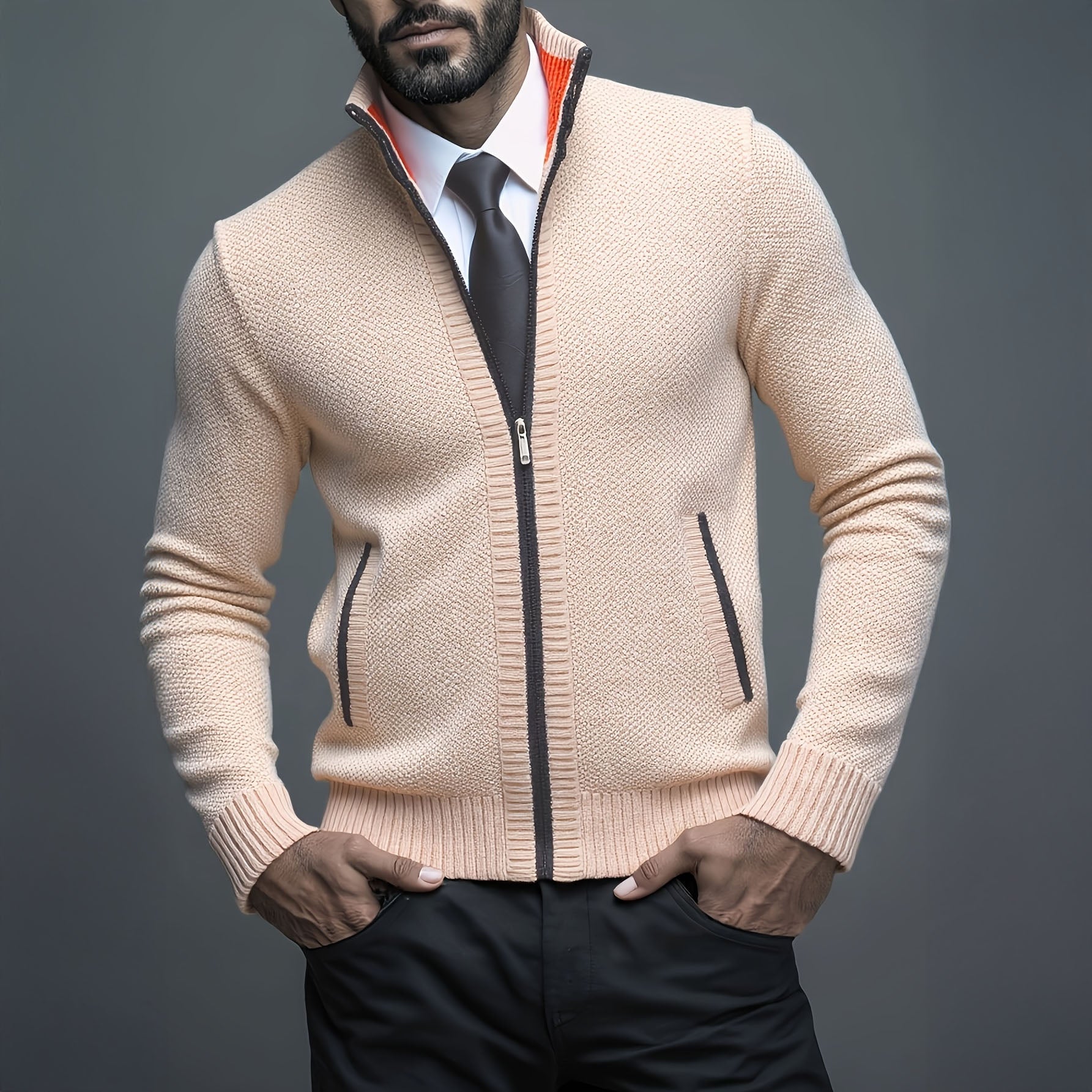 Men's Vest with Zipper - Slim Fit Stylish Layer