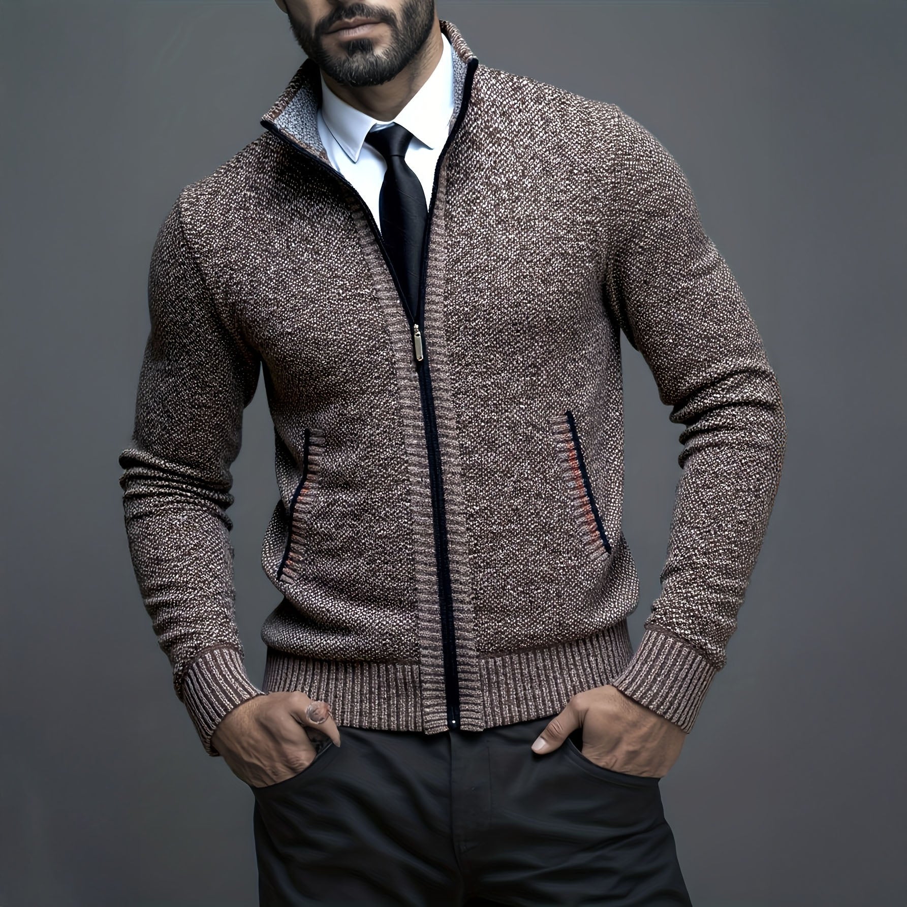 Men's Vest with Zipper - Slim Fit Stylish Layer