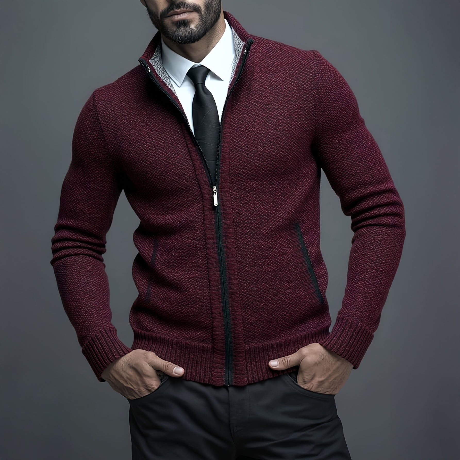Men's Vest with Zipper - Slim Fit Stylish Layer
