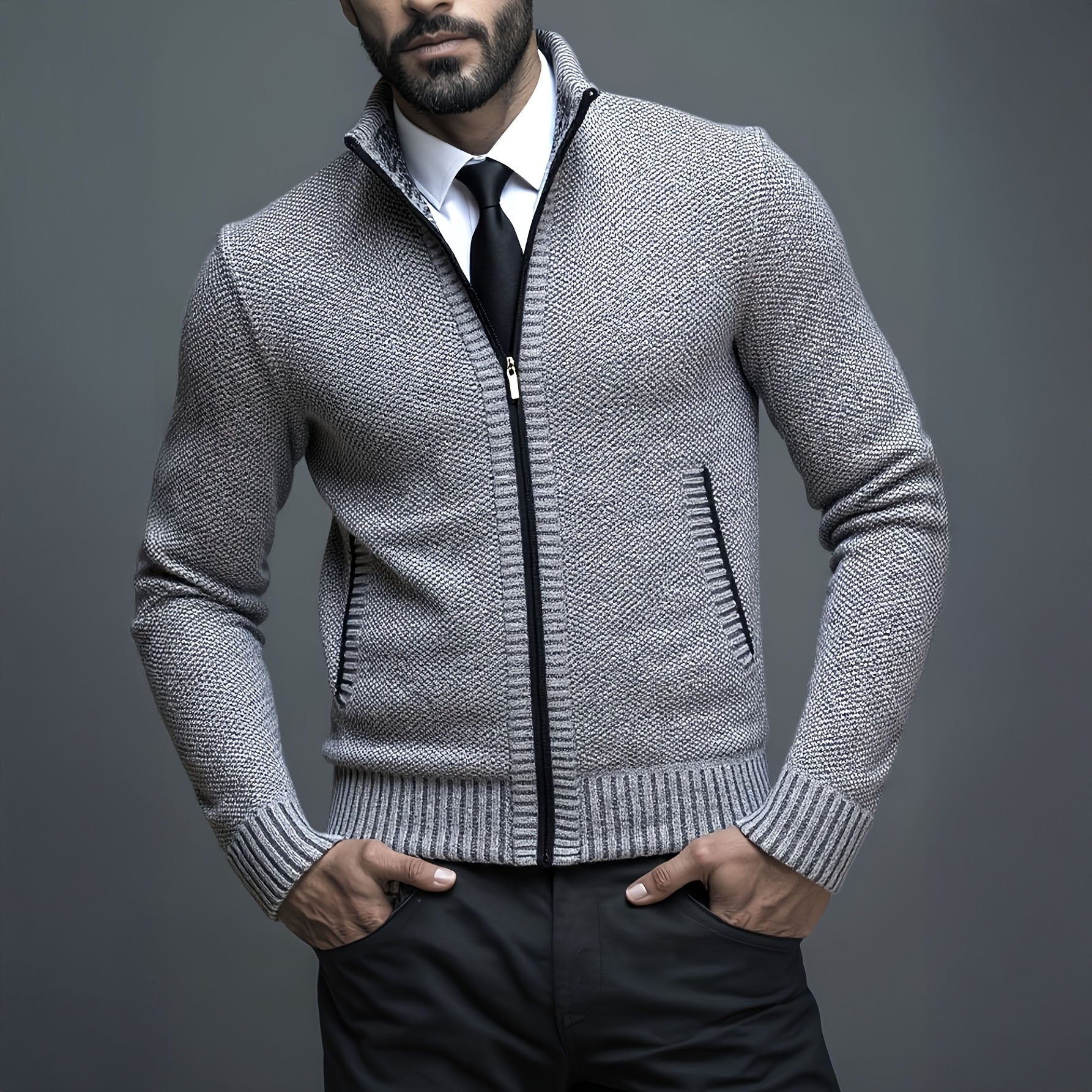 Men's Vest with Zipper - Slim Fit Stylish Layer