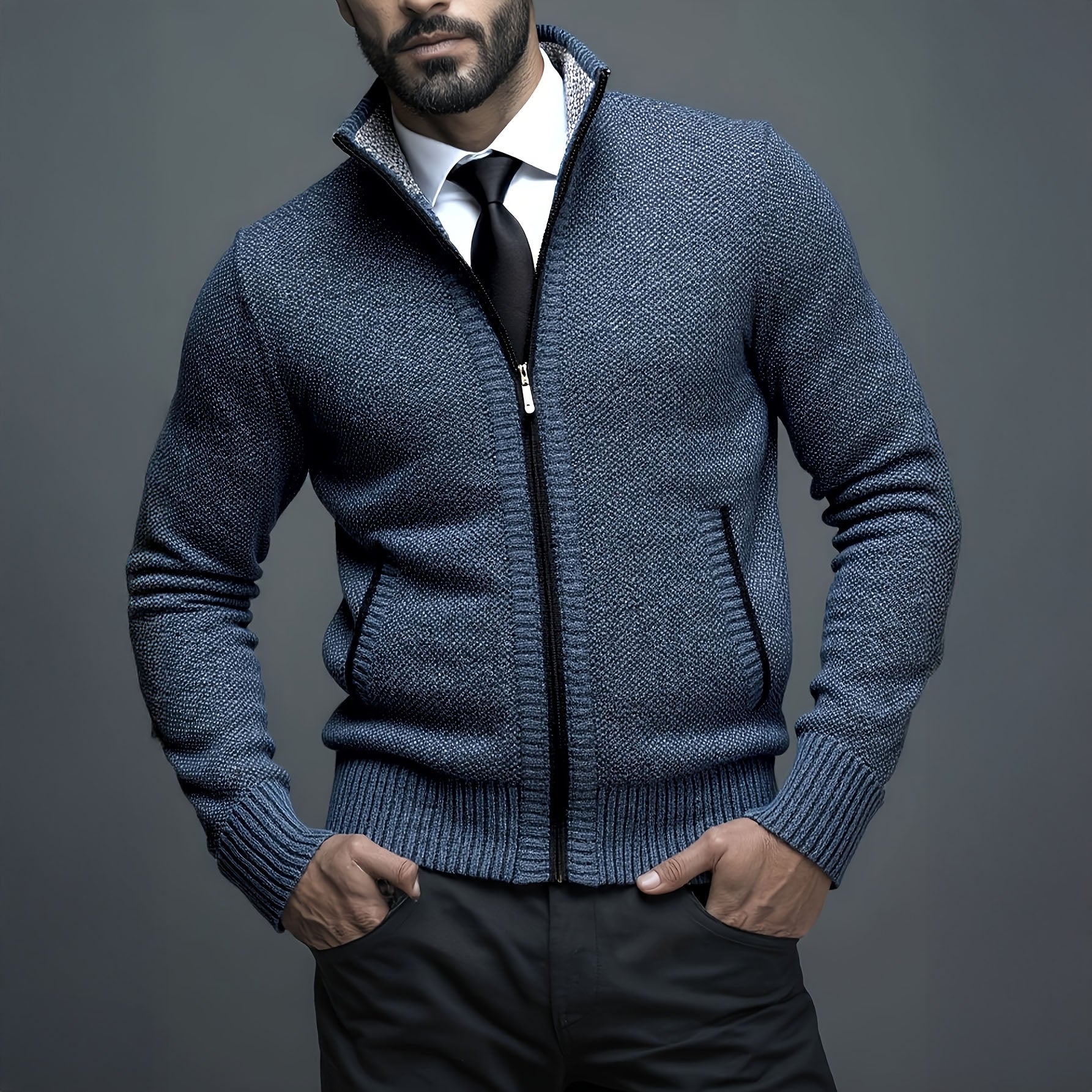Men's Vest with Zipper - Slim Fit Stylish Layer