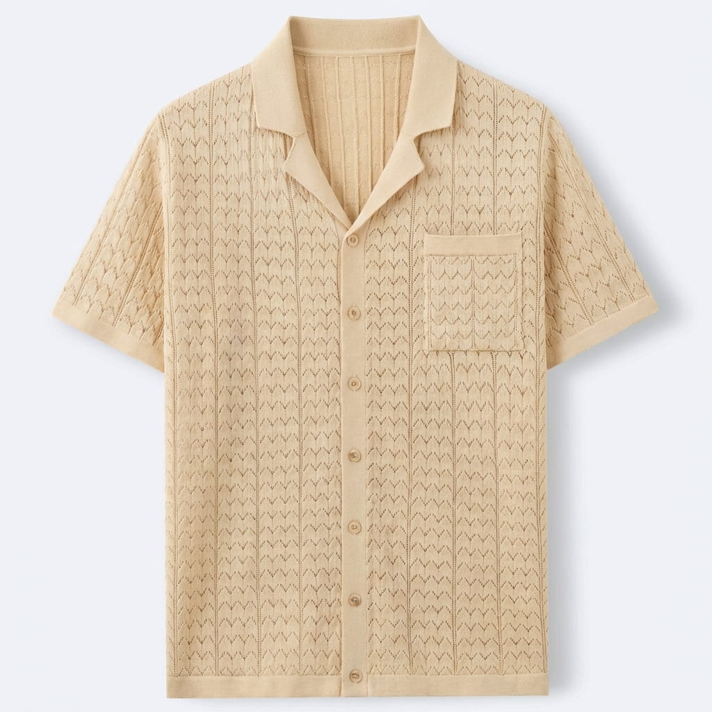 Men's Vintage Knit Polo Shirt