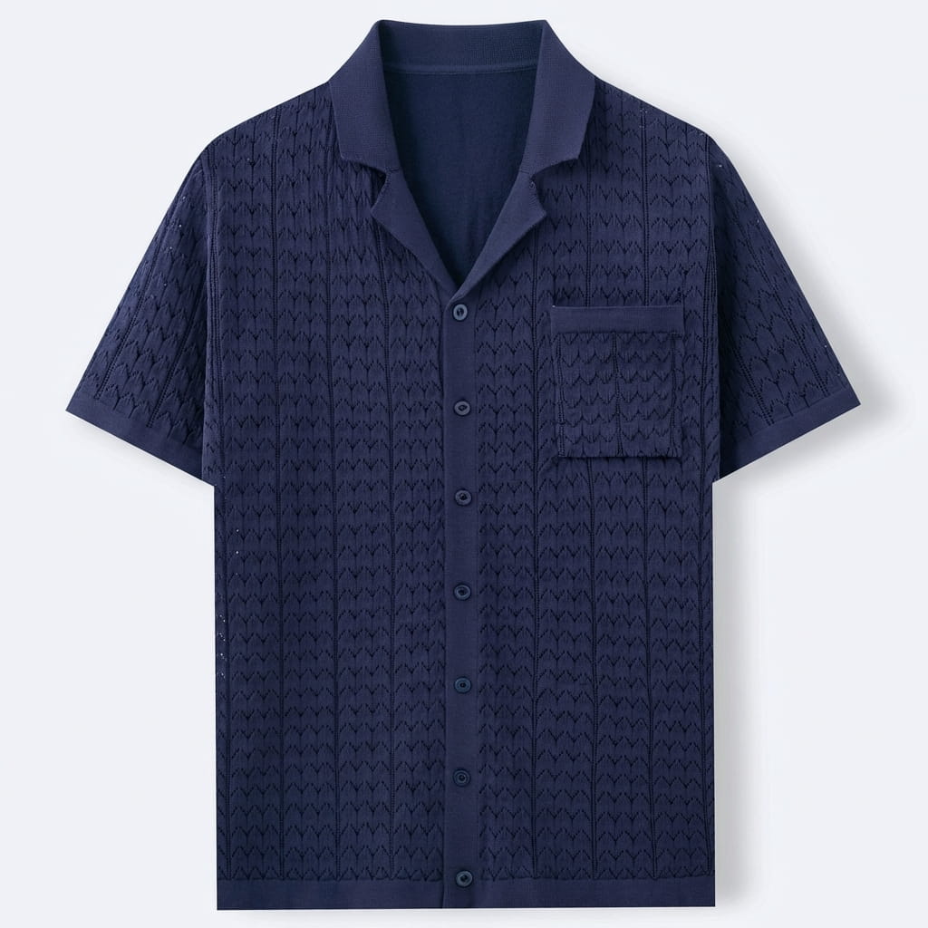 Men's Vintage Knit Polo Shirt