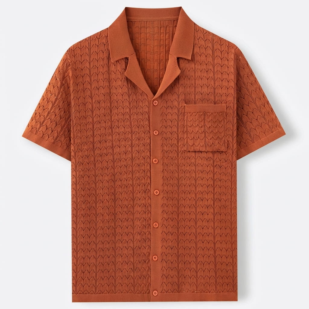 Men's Vintage Knit Polo Shirt