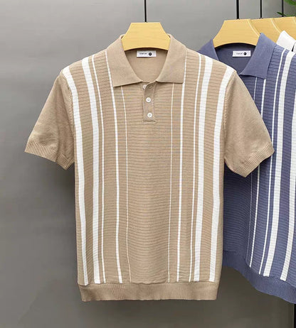 Men's Vintage Stripe Polo Shirt