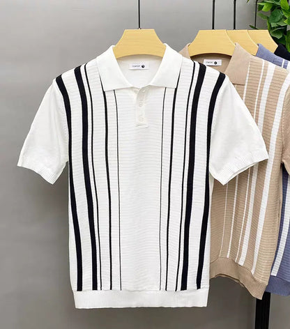 Men's Vintage Stripe Polo Shirt