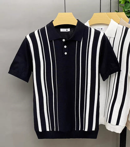 Men's Vintage Stripe Polo Shirt