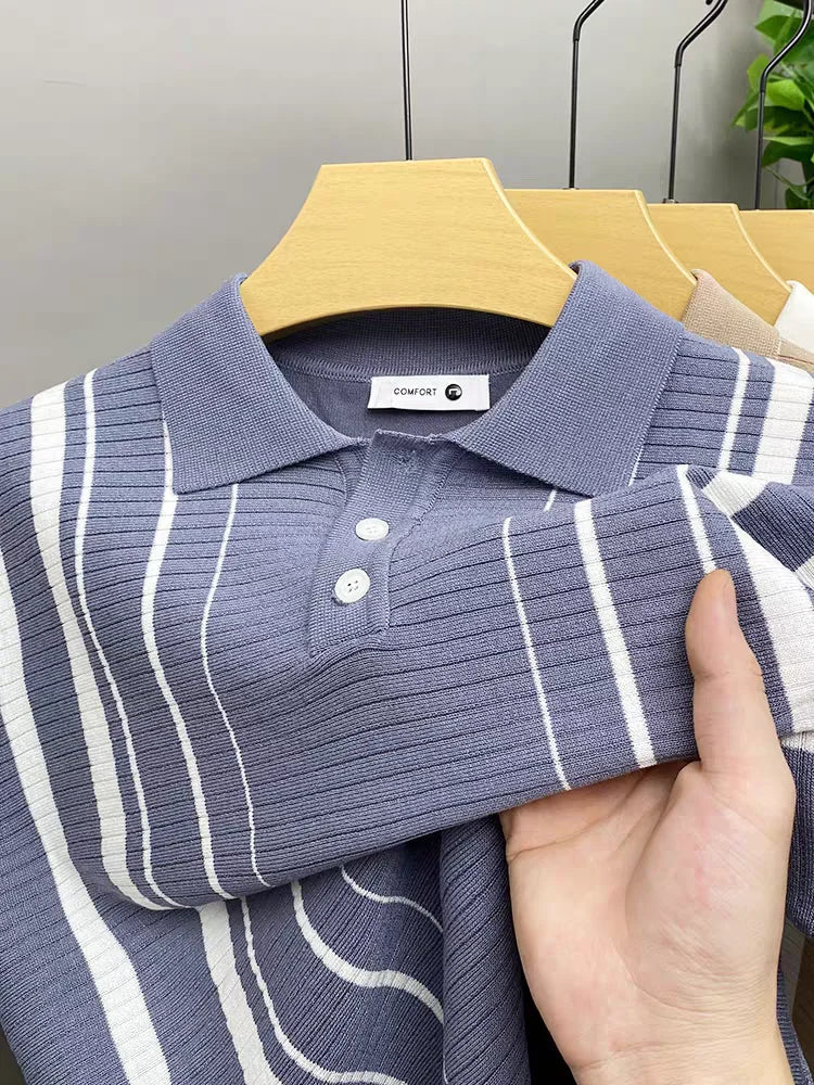 Men's Vintage Stripe Polo Shirt