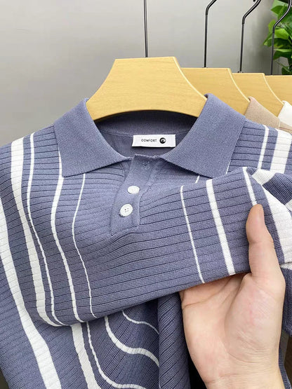 Men's Vintage Stripe Polo Shirt