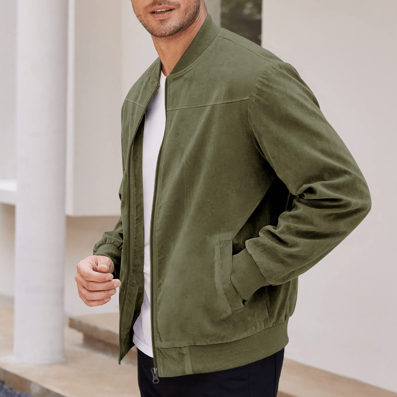 Men's Vintage Suede Zip Jacket