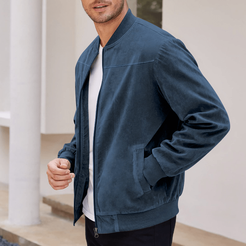 Men's Vintage Suede Zip Jacket