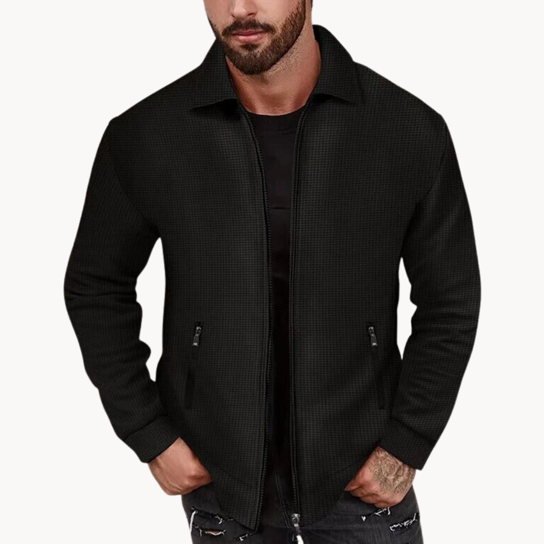 Men's Waffle Jacket for Casual Sophistication