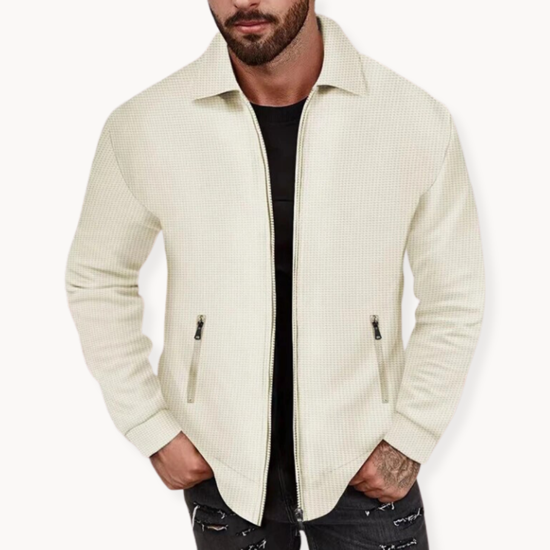 Men's Waffle Jacket for Casual Sophistication