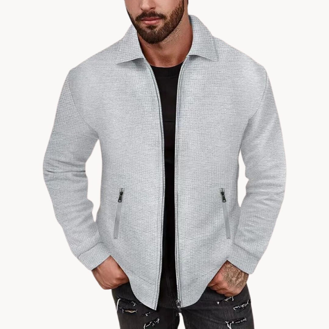 Men's Waffle Jacket for Casual Sophistication