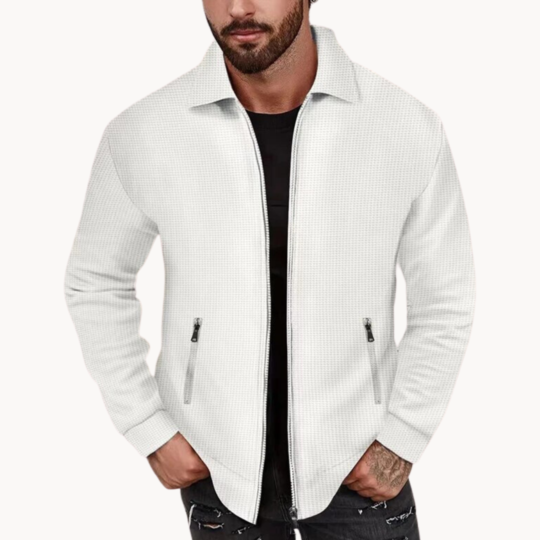 Men's Waffle Jacket for Casual Sophistication