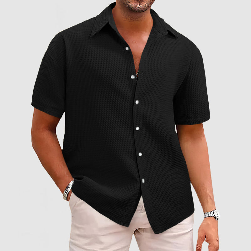 Men's Waffle Knit Casual Shirt