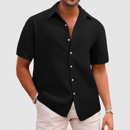 Men's Waffle Knit Casual Shirt