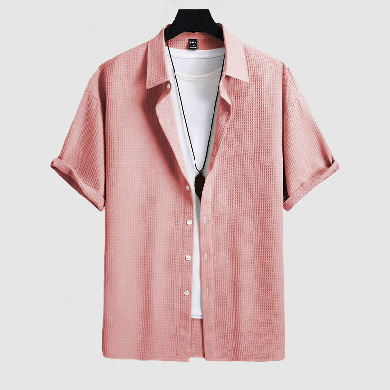 Men's Waffle Knit Casual Shirt