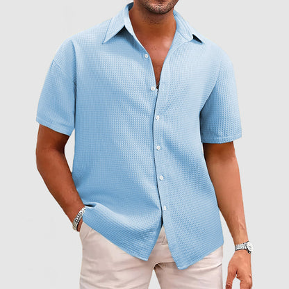Men's Waffle Knit Casual Shirt