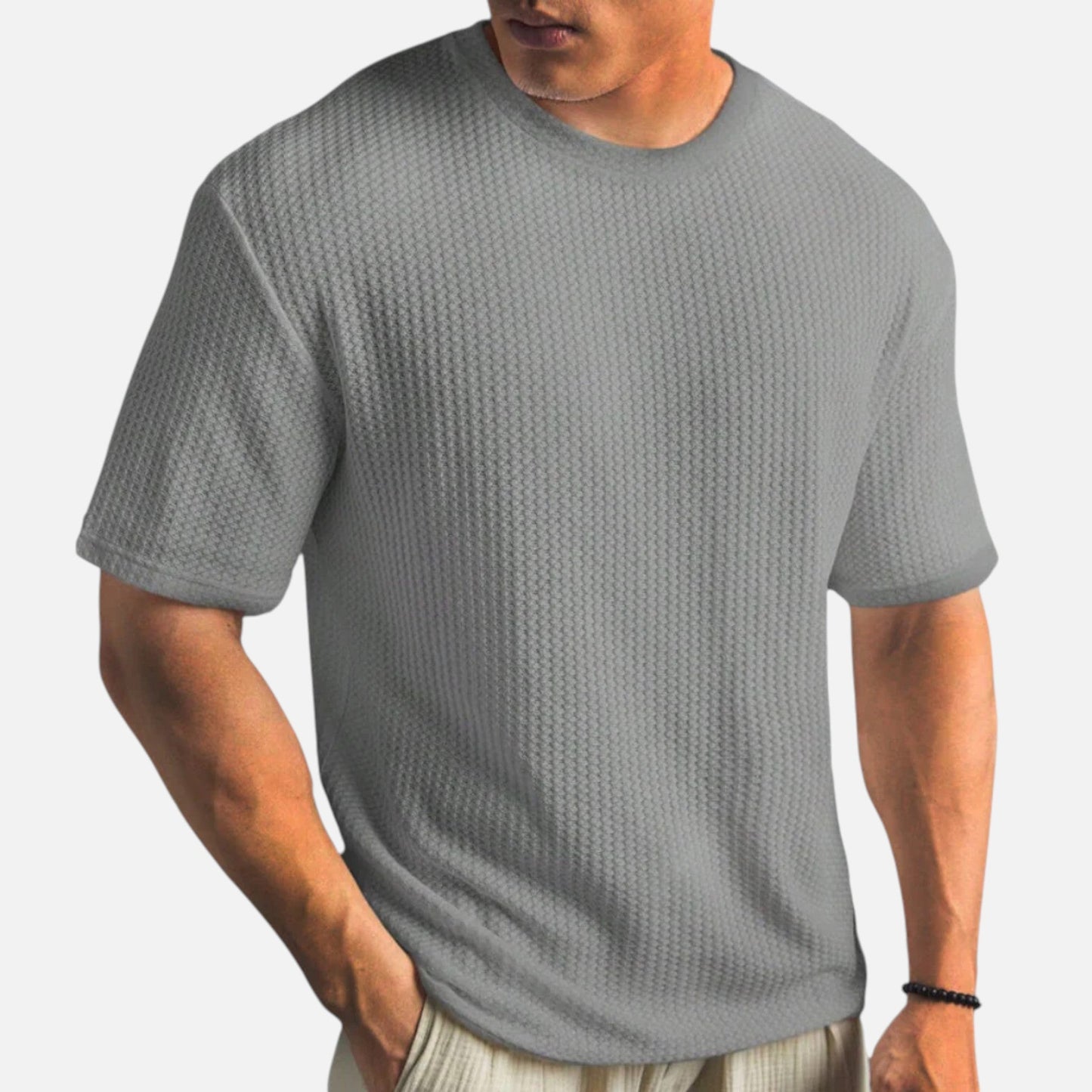 Men's Waffle Knit Casual Shirt