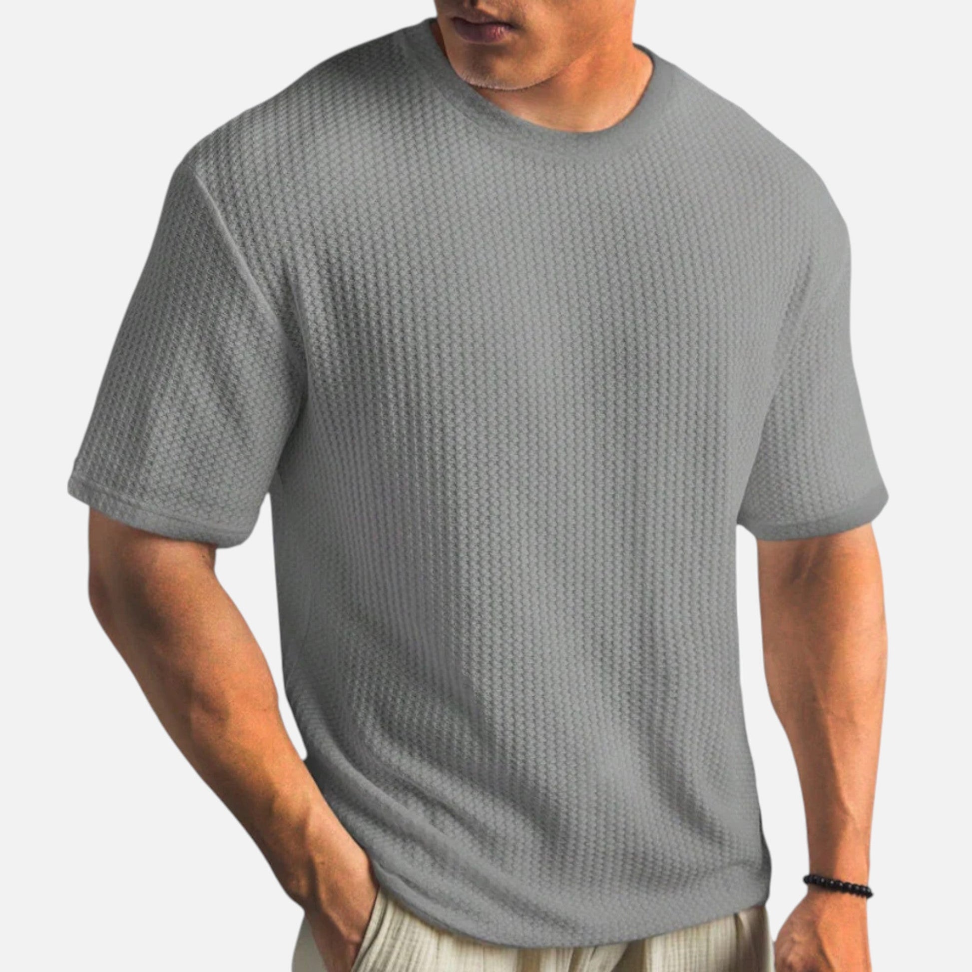 Men's Waffle Knit Casual Shirt