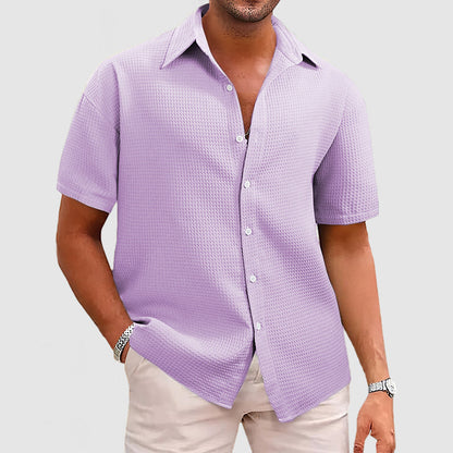 Men's Waffle Knit Casual Shirt