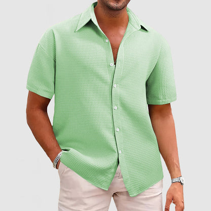 Men's Waffle Knit Casual Shirt