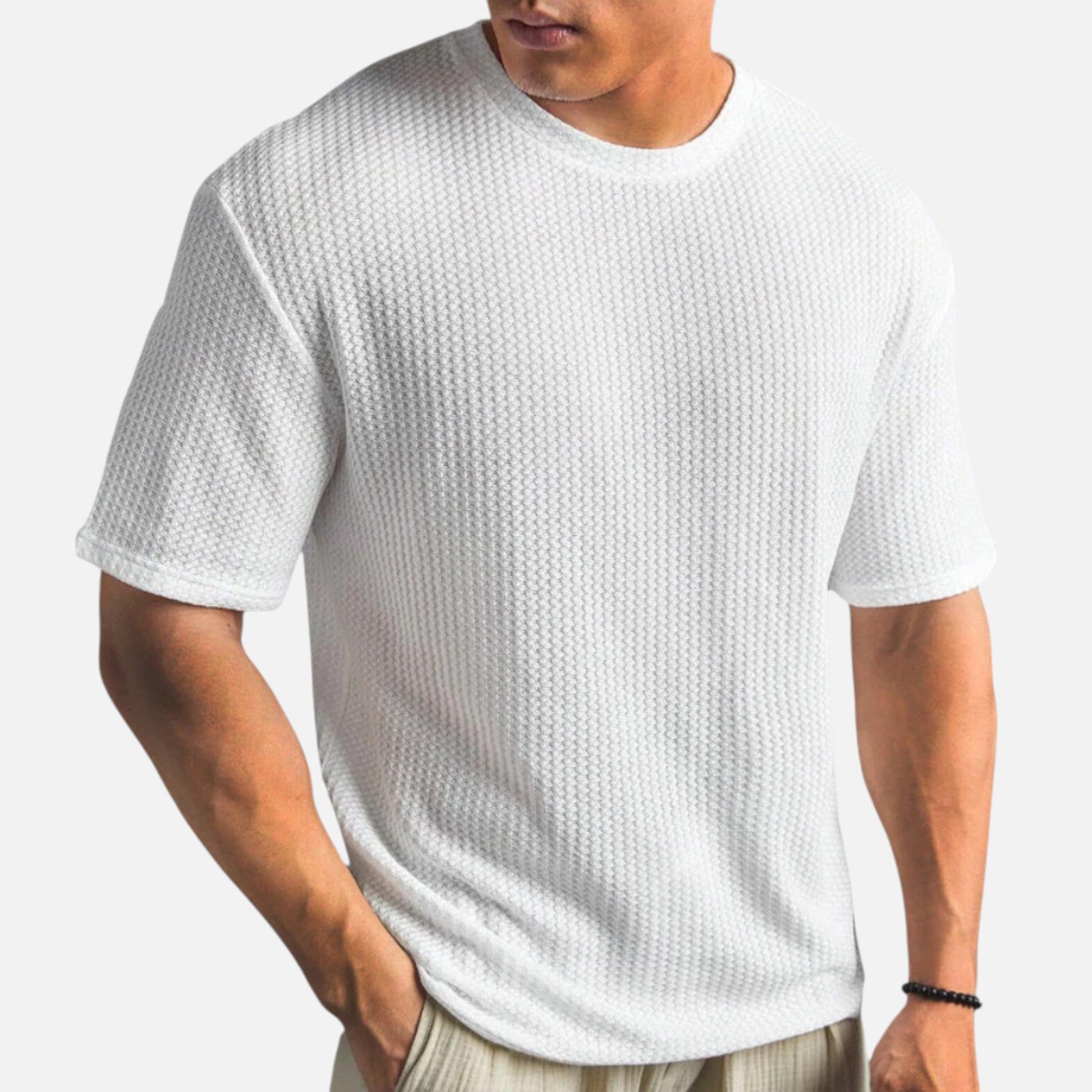 Men's Waffle Knit Casual Shirt