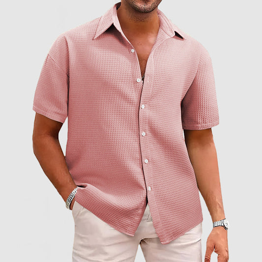 Men's Waffle Knit Casual Shirt