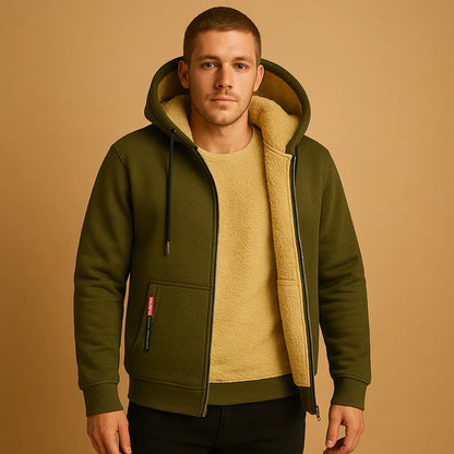 Men's Warm Zip-Up Hoodie